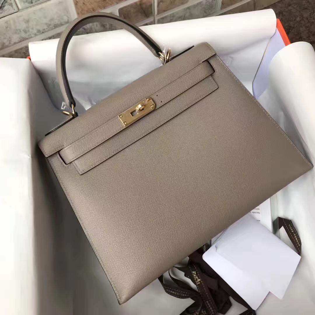 爱马仕凯莉包尺寸 hermes kelly25/28cm 8m沥青灰epsom牛皮